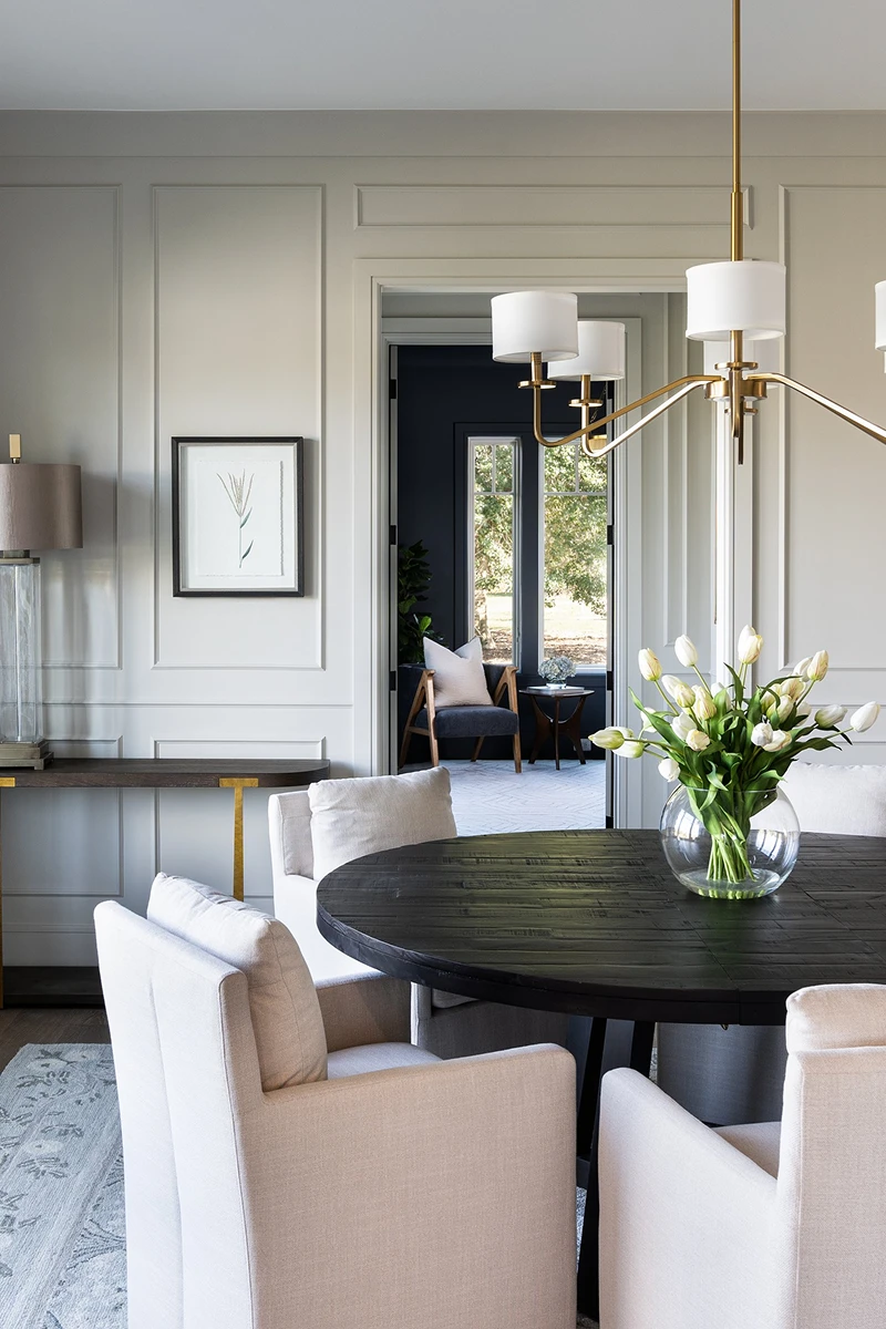 Decorative Millwork on all dining room wall